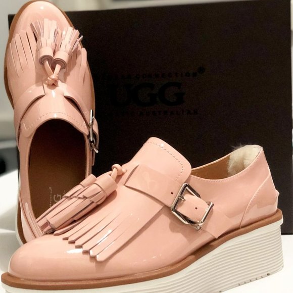UGG Shoes - OZWEAR UGG MYA TASSEL BROGUES PINK SHOES